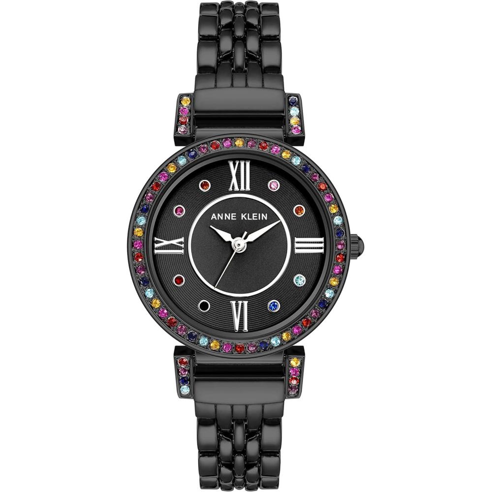imageAnne Klein Womens Premium Crystal Accented Bracelet Watch AK2928Black