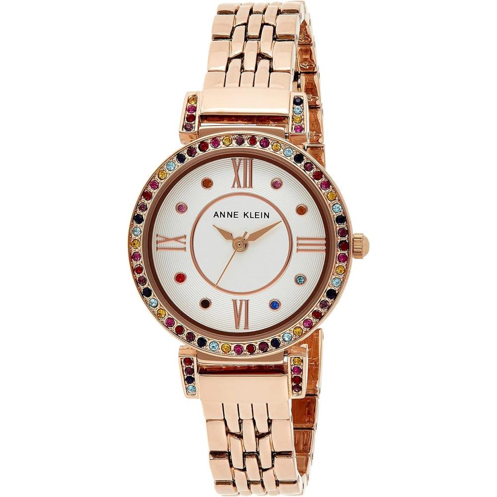 imageAnne Klein Womens Premium Crystal Accented Bracelet Watch AK2928Rose Goldwhite