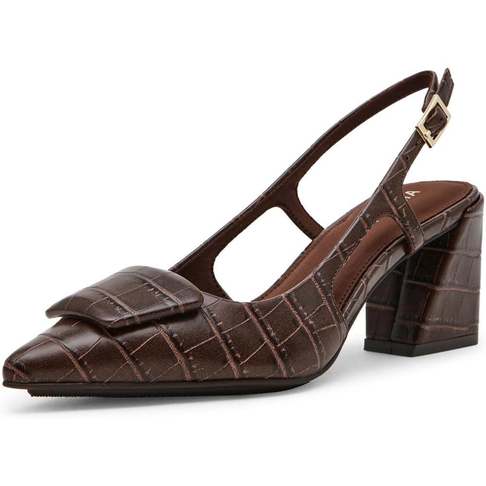 imageAnne Klein Womens RenettaCognac Croc