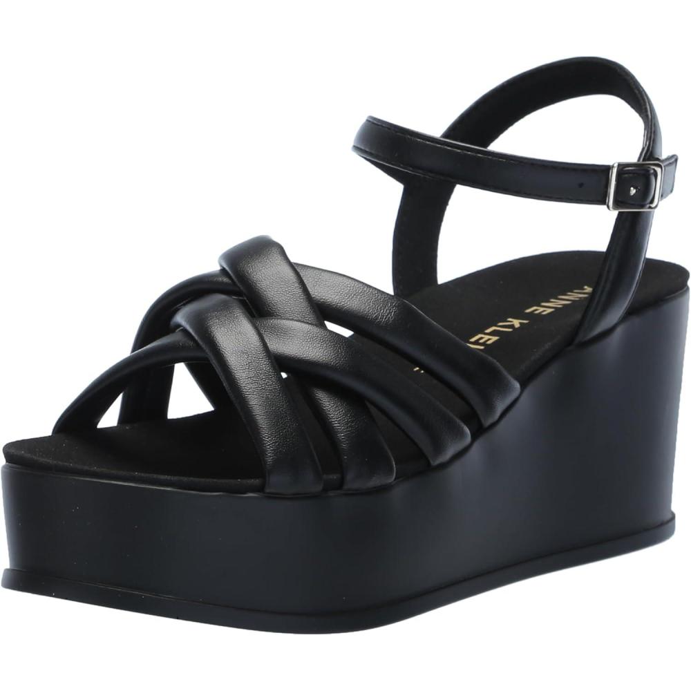 imageAnne Klein Womens Valencia Espadrille Wedge SandalBlack