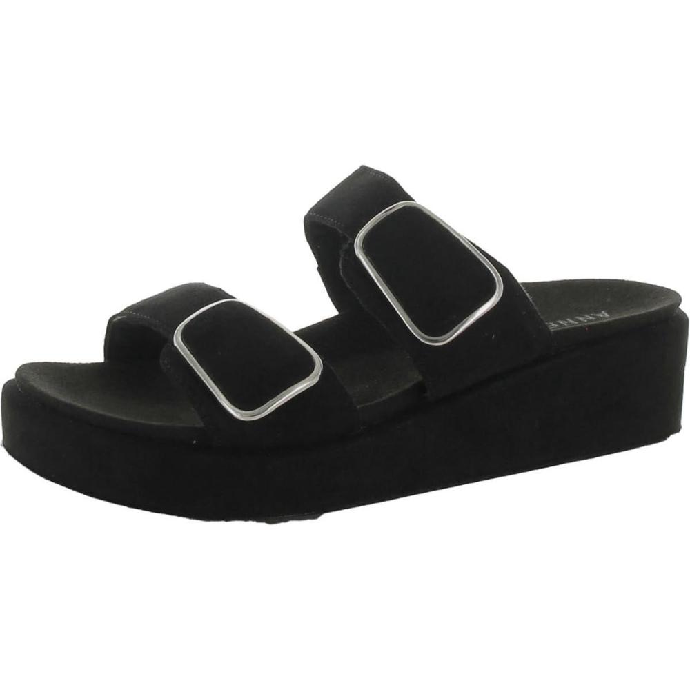 imageAnne Klein Womens Vero Wedge SandalBlack