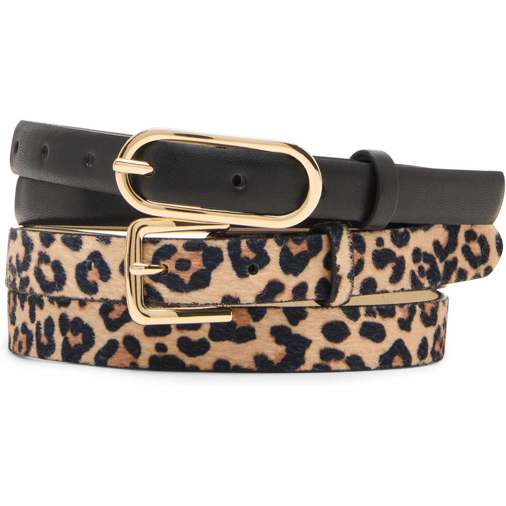 imagewomens Black and Leopard 2 for 1 Classic Pant Belt PackBlackLeopard