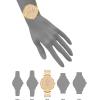 Anne Klein Women’s Genuine Diamond Dial Bangle Watch(Cream/Gold)