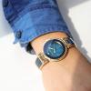 Anne Klein Women’s Genuine Diamond Dial Bangle Watch(Navy Blue/Gold)