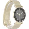 Anne Klein Women’s Glitter Accented Mesh Bracelet Watch(Gold/Black)