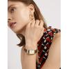 Anne Klein Women’s Leather Strap Watch, AK/3752(Black/Gold)