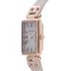 Anne Klein Women’s Leather Strap Watch, AK/3752(Taupe/Rose Gold)