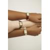 Anne Klein Women’s Leather Strap Watch, AK/3752(White/Gold)