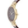 Anne Klein Women’s Premium Crystal Accented Resin Bangle Watch(Burgundy/Gold)