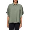 Anne Klein Women’s Bttn Frt Dolman SLV Blouse(Eucalyptus)