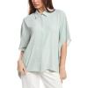 Anne Klein Women’s Bttn Frt Dolman SLV Blouse(Soft Aloe)
