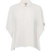 Anne Klein Women’s Bttn Frt Dolman SLV Blouse(White Dove)