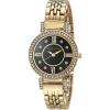 Anne Klein Women’s Premium Crystal Accented Bracelet Watch, AK/2928(Gold/Black)