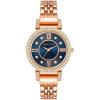 Anne Klein Women’s Premium Crystal Accented Bracelet Watch, AK/2928(Rose Gold/Blue)