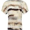 Anne Klein Womens Ss Blouse W Bateau Neckline(White Dove Multi)