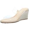 Anne Klein Women’s Strike Espadrille Wedge Sandal(Clear)