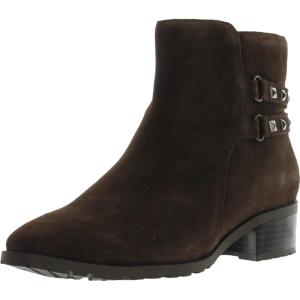 Anne Klein Women’s Caimile Ankle Boot(Dark Brown Suede)