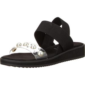 Anne Klein Women’s Maysie-s Wedge Sandal(Clear/Black)