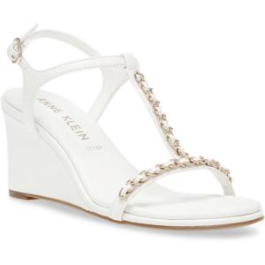 Anne Klein Women’s Sloan Wedge Sandal(White)