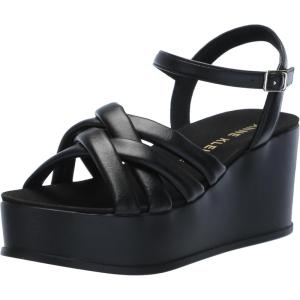 Anne Klein Women’s Valencia Espadrille Wedge Sandal(Black)