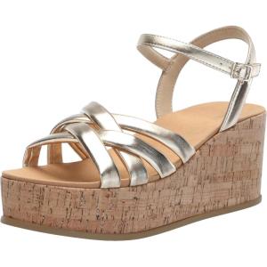 Anne Klein Women’s Valencia Espadrille Wedge Sandal(Platinum)
