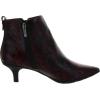 Anne Klein Women’s Low Heel Pointy Toe Bootie Fashion Boot(Dk Red Reptile Print)