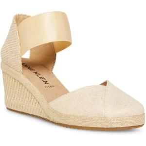 Anne Klein Women’s Zoey Wedge Sandal(Natural Gold)