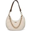 Anne Klein sherpa crescent shoulder bag
