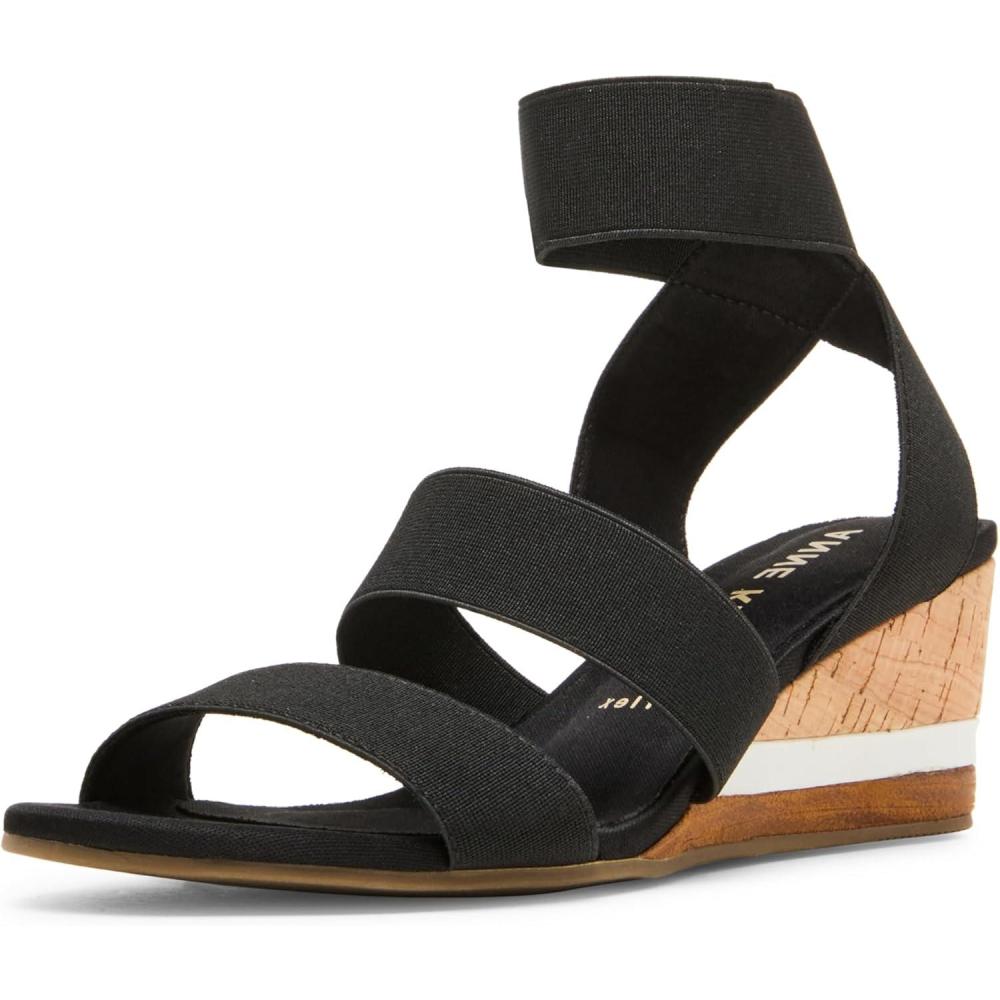 imageAnne Klein Womens Barnett Wedge SandalBlack
