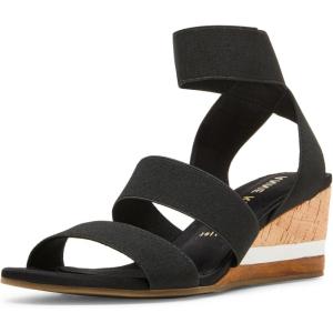 Anne Klein Women’s Barnett Wedge Sandal(Black)