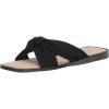 Anne Klein Women’s Deanna Flat Sandal(Black)
