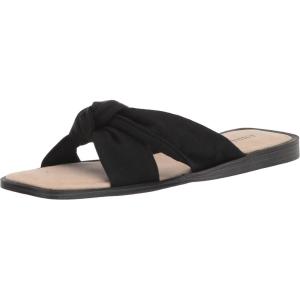 Anne Klein Women’s Deanna Flat Sandal(Black)