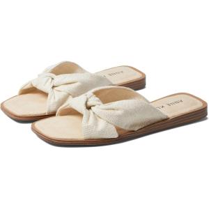 Anne Klein Women’s Deanna Flat Sandal(Natural/Silver)