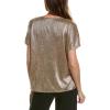Anne Klein Womens Anne Klein Women’s Short Sleeve Polka Dot Top(Gold)