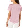 Anne Klein Womens Anne Klein Women’s Short Sleeve Polka Dot Top(Lipstick Aloha)