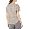 Anne Klein Womens Anne Klein Women’s Short Sleeve Polka Dot Top(Multi/Birch)