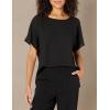 Anne Klein Womens Bateu Nkline BLS-Anne BlackShirt(Asphalt)