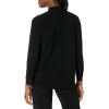 Anne Klein Women’s Long Sleeve Button Cuff V Neck Top(Asphalt)
