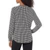 Anne Klein Womens Printed Ity Split Neck TunicTunic Shirt(Anthracite/Amethyst)