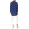 Anne Klein womens Split Neck Long Tunic Blouse(Distant Mountain)