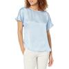 Anne Klein Womens Anne Klein Women’s Short Sleeve Polka Dot Top(Life Aquatic Combo)