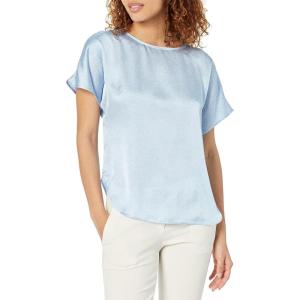 Anne Klein Womens Anne Klein Women’s Short Sleeve Polka Dot Top(Life Aquatic Combo)