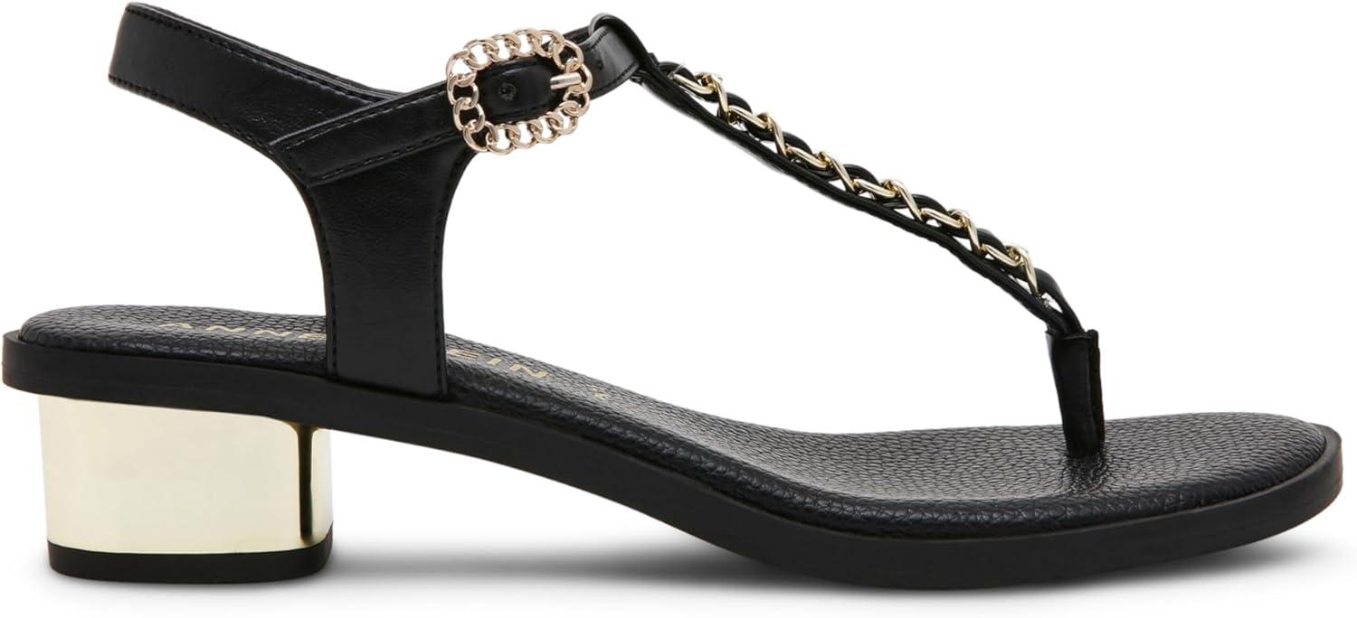 imageAnne Klein Womens Tessa Flat SandalBlack Smooth
