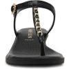 Anne Klein Women’s Tessa Flat Sandal(Black Smooth)