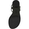 Anne Klein Women’s Tessa Flat Sandal(Black Smooth)