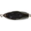 Anne Klein Womens Sculpted Buckle Half Moon Crossbody, Black