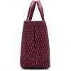 Anne Klein womens Anne Klein Large Ruched Top Handle Tote Bag(Cherry Lacquer)