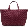 Anne Klein womens Anne Klein Large Ruched Top Handle Tote Bag(Cherry Lacquer)