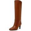 Anne Klein Women’s Arcadia Mid Calf Boot(Cognac Smooth)