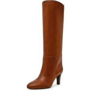 Anne Klein Women’s Arcadia Mid Calf Boot(Cognac Smooth)